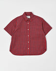 Regular Collar Shirt / Benjamin Shirt / Red x Blue