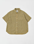 Regular Collar Shirt / Benjamin Shirt / Yellow x Brown