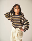 Multi Border T-shirt / Jayden Tee Multi Border / Charcoal