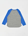 Raglan T-shirt / Blue x Grey Melange