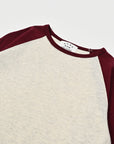 Raglan T-shirt / Burgundy x Oats