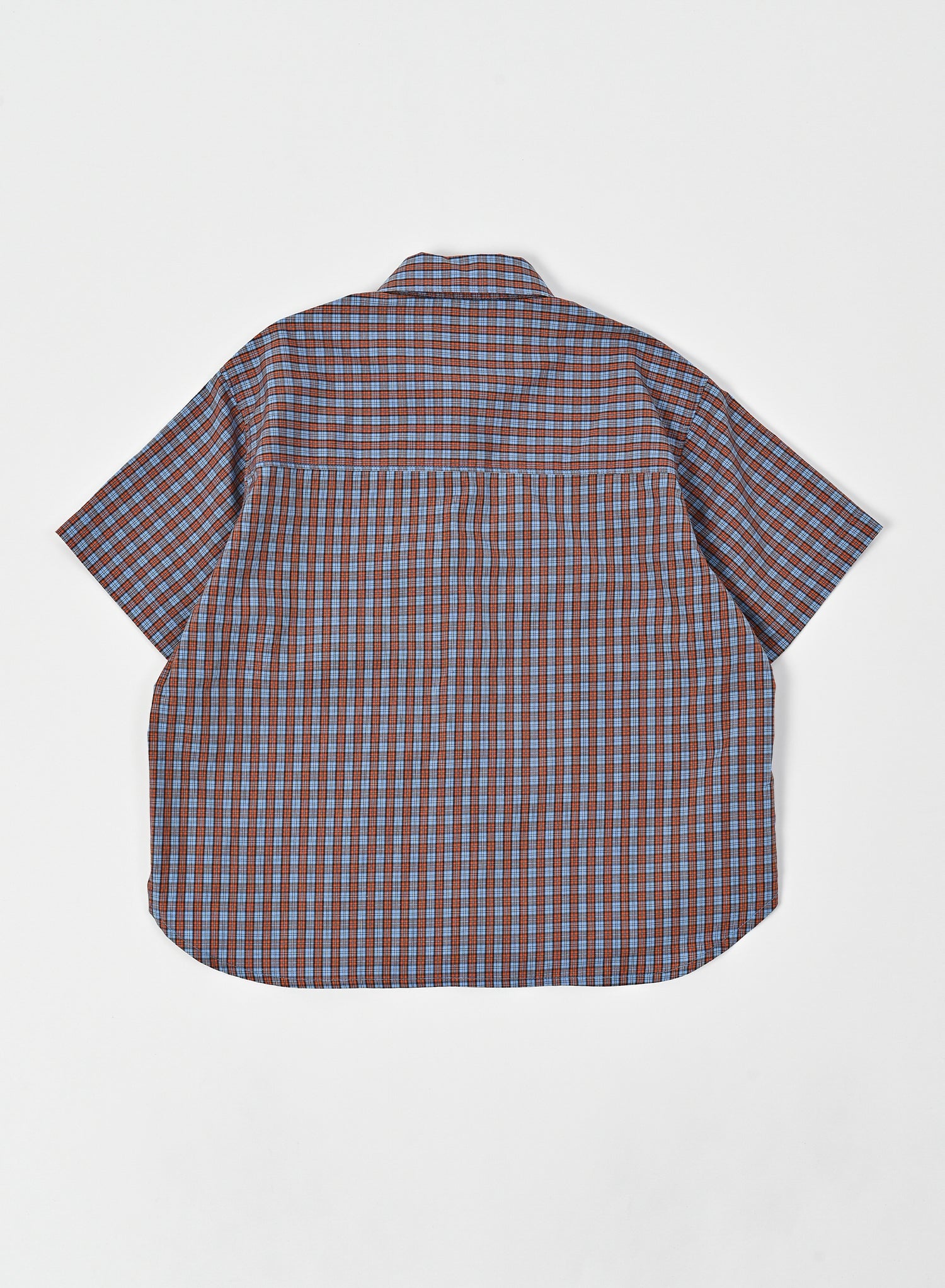 Regular Collar Shirt / Benjamin Shirt / Light Blue x Orange