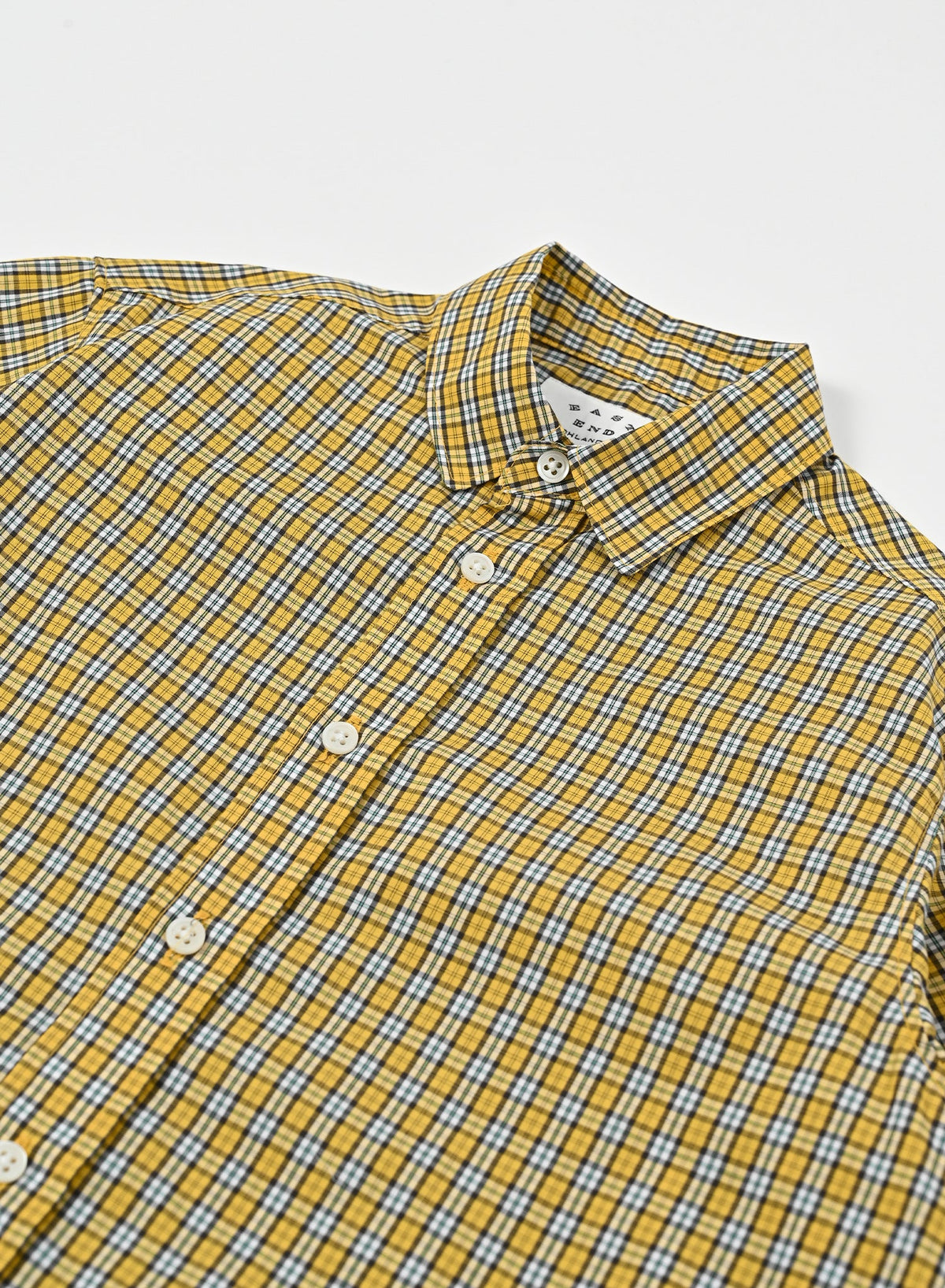 Regular Collar Shirt / Benjamin Shirt / Yellow x Brown