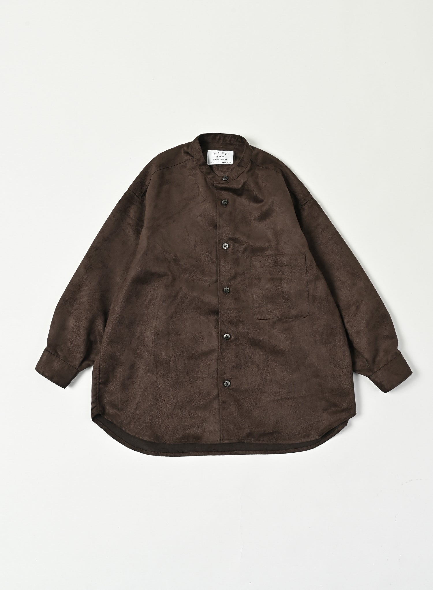 Band Collar Shirt / Elliot Shirt / Taupe