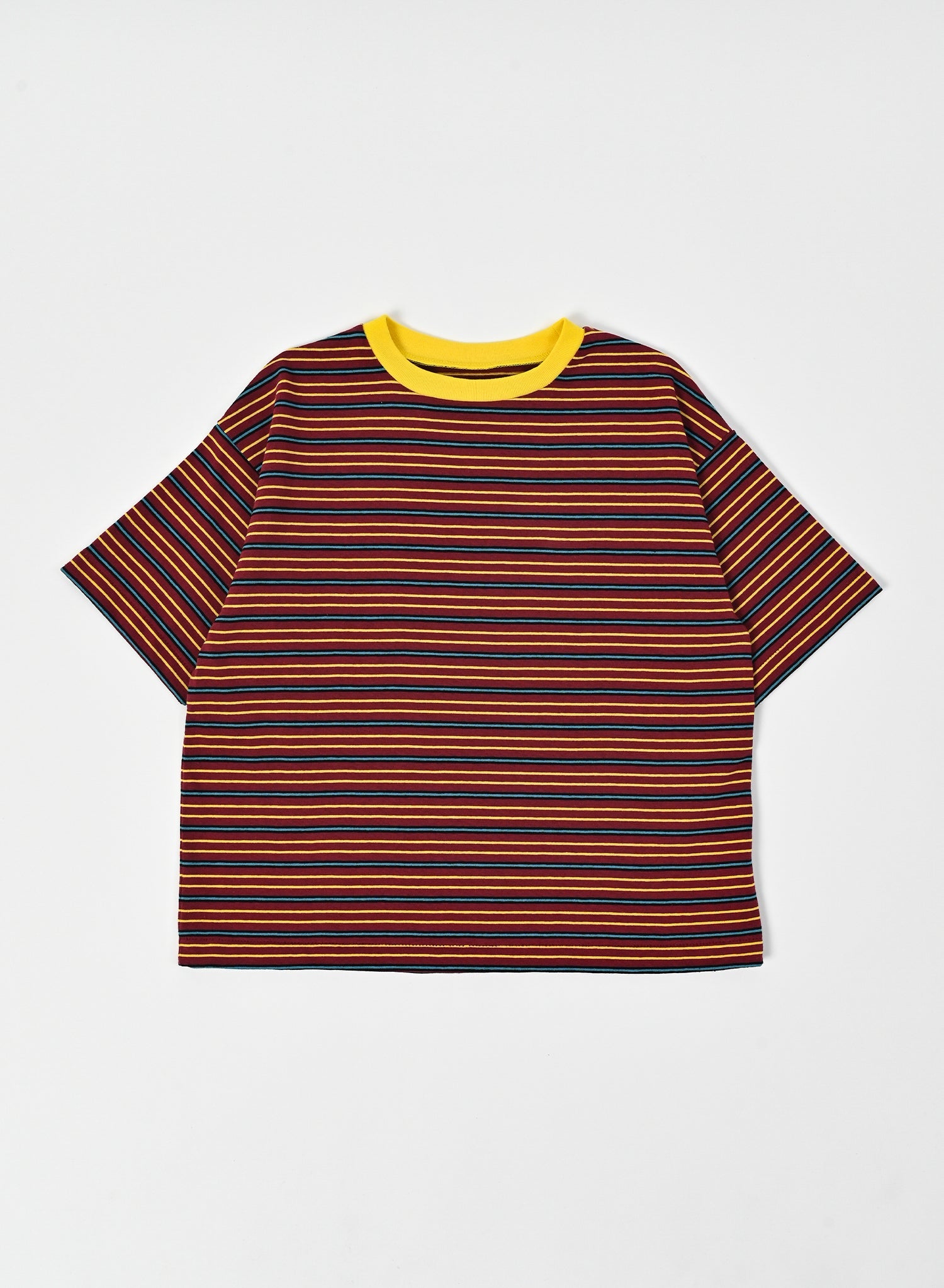 Multi Border T-shirt / Hugo Multi / Burgundy
