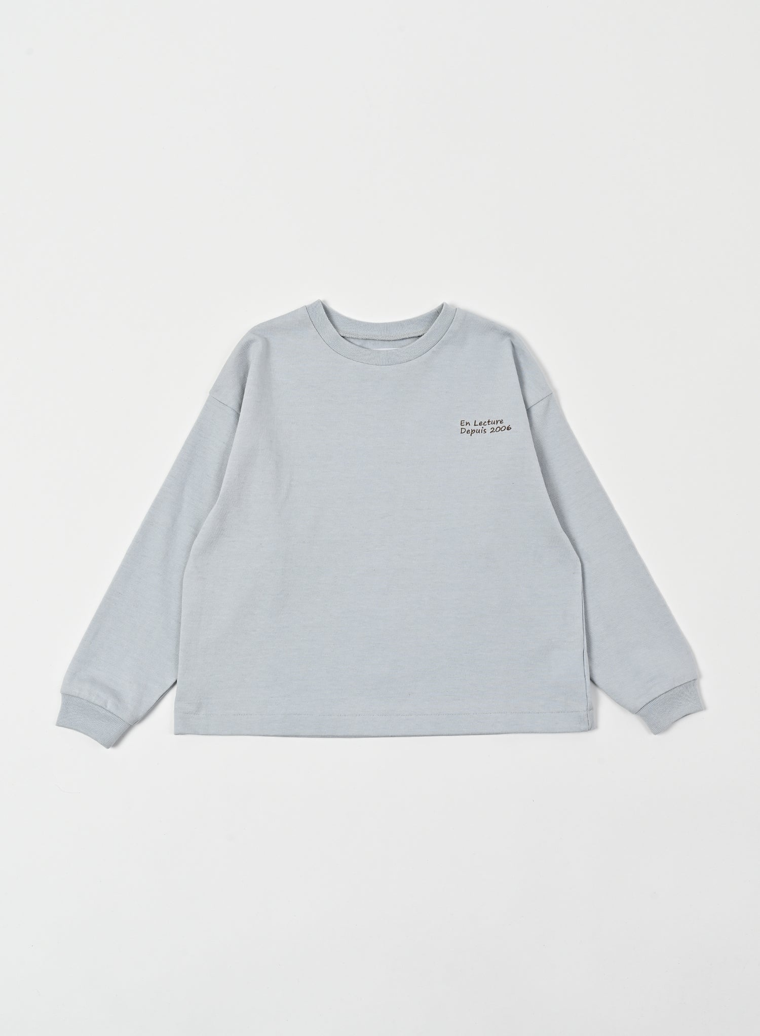 Back Print Long Sleeve Tee / Jayden Tee Back Print / Light Blue