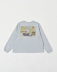 Back Print Long Sleeve Tee / Jayden Tee Back Print / Light Blue