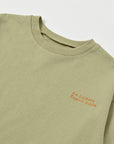Back Print Long Sleeve Tee / Jayden Tee Back Print / Moss Green