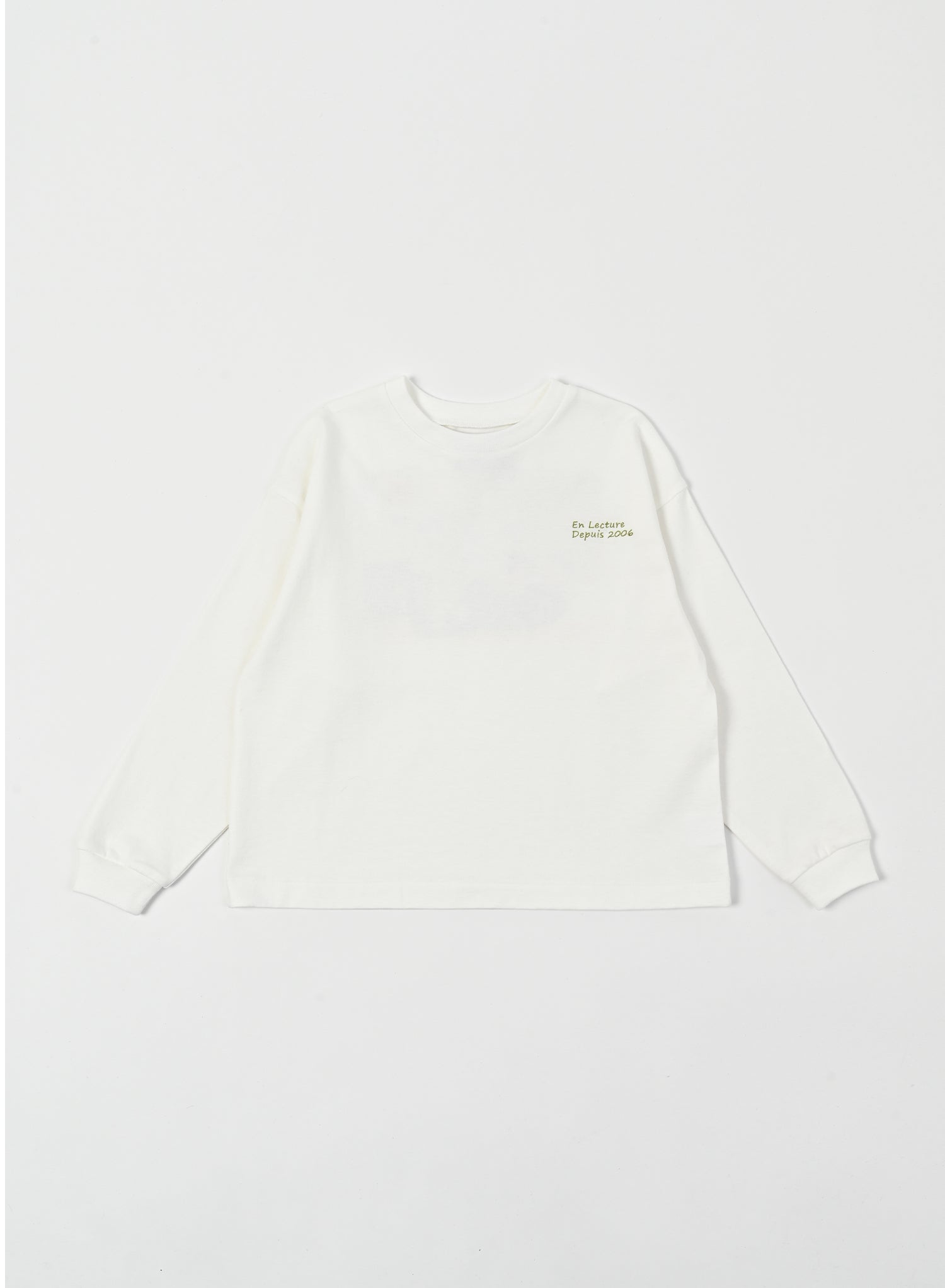 Back Print Long Sleeve Tee / Jayden Tee Back Print / Off White
