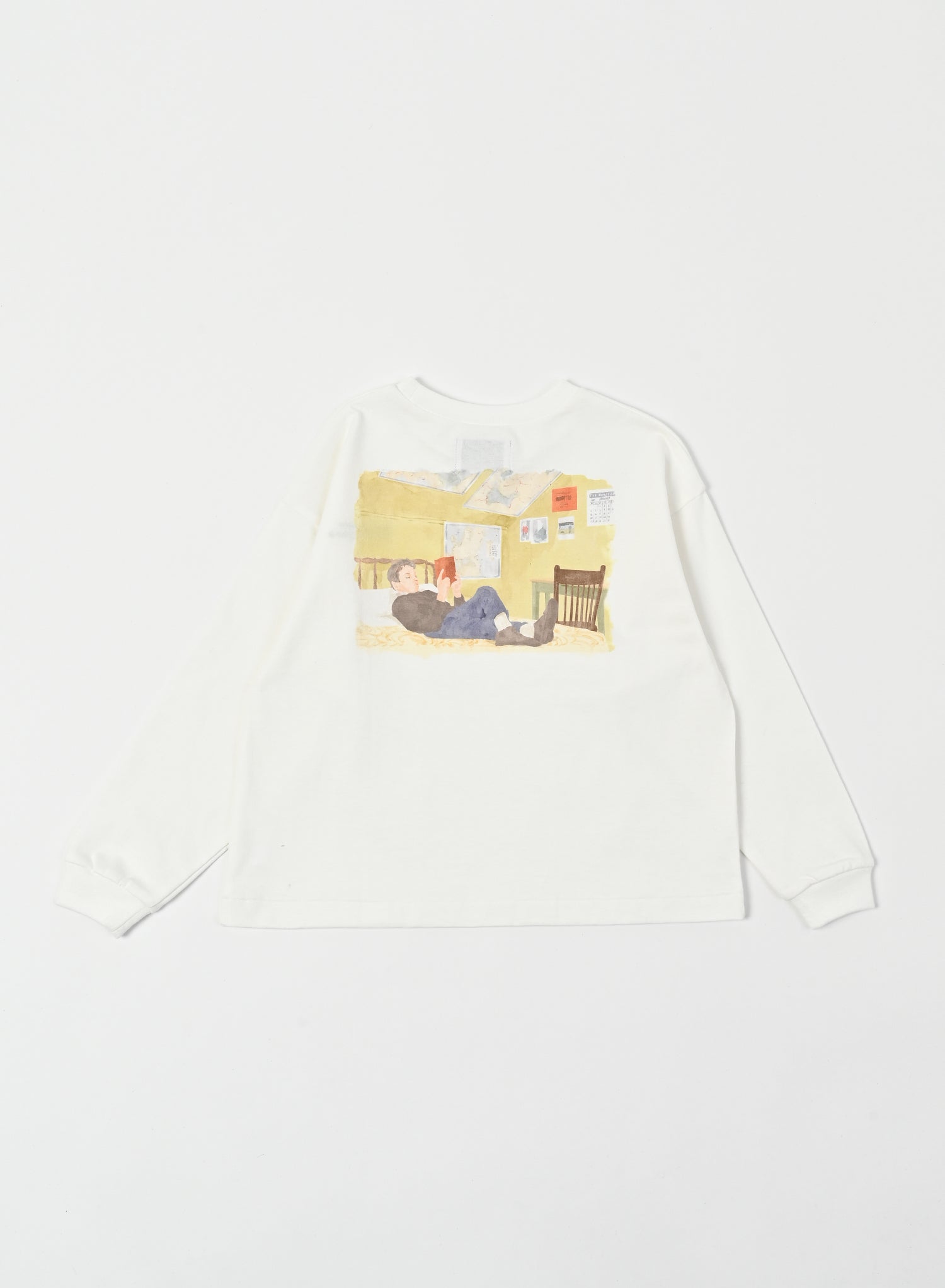 Back Print Long Sleeve Tee / Jayden Tee Back Print / Off White