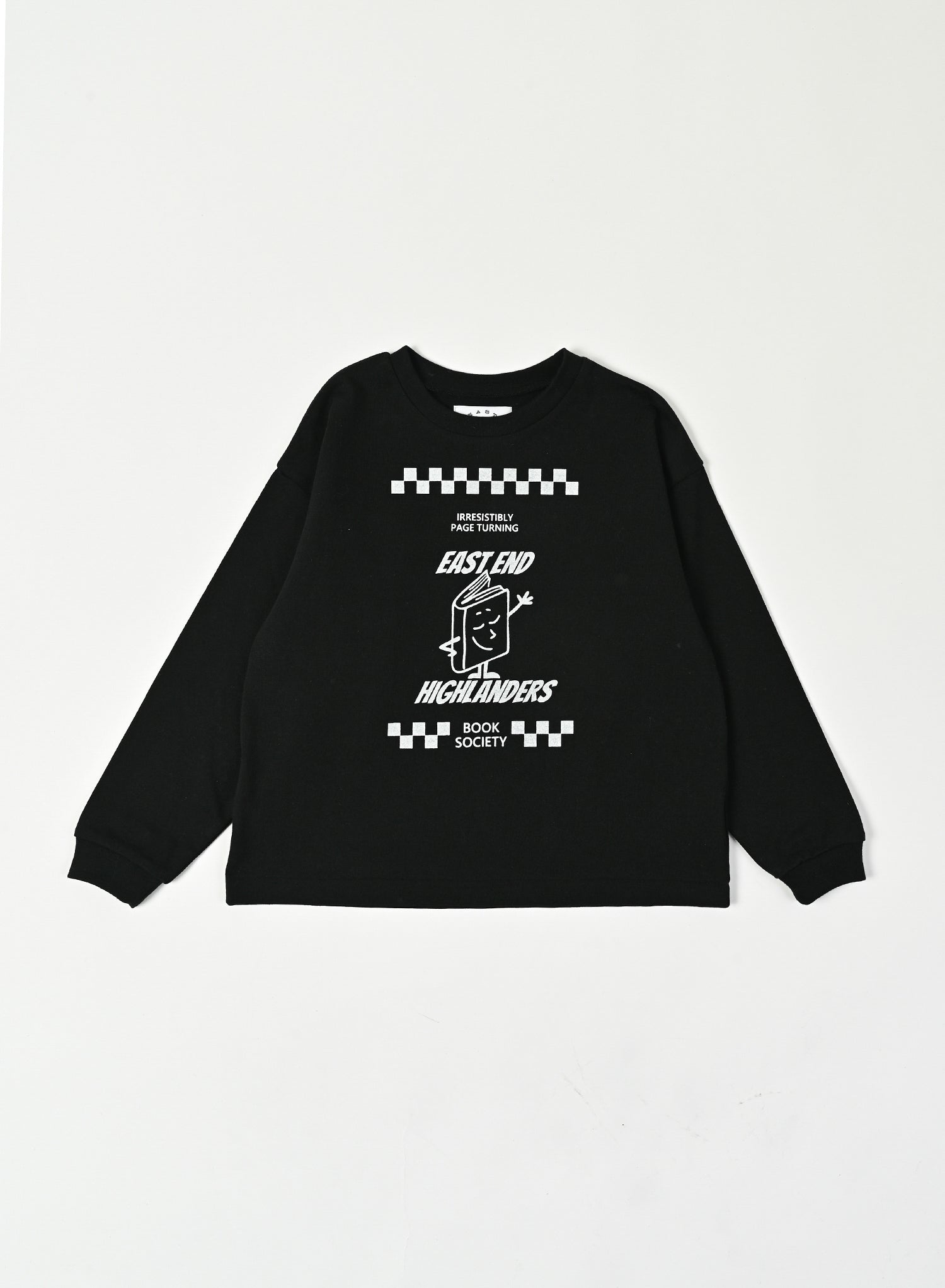Front Print Long Sleeve Tee / Jayden Tee / Black