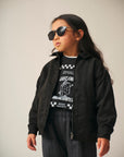 Front Print Long Sleeve Tee / Jayden Tee / Black