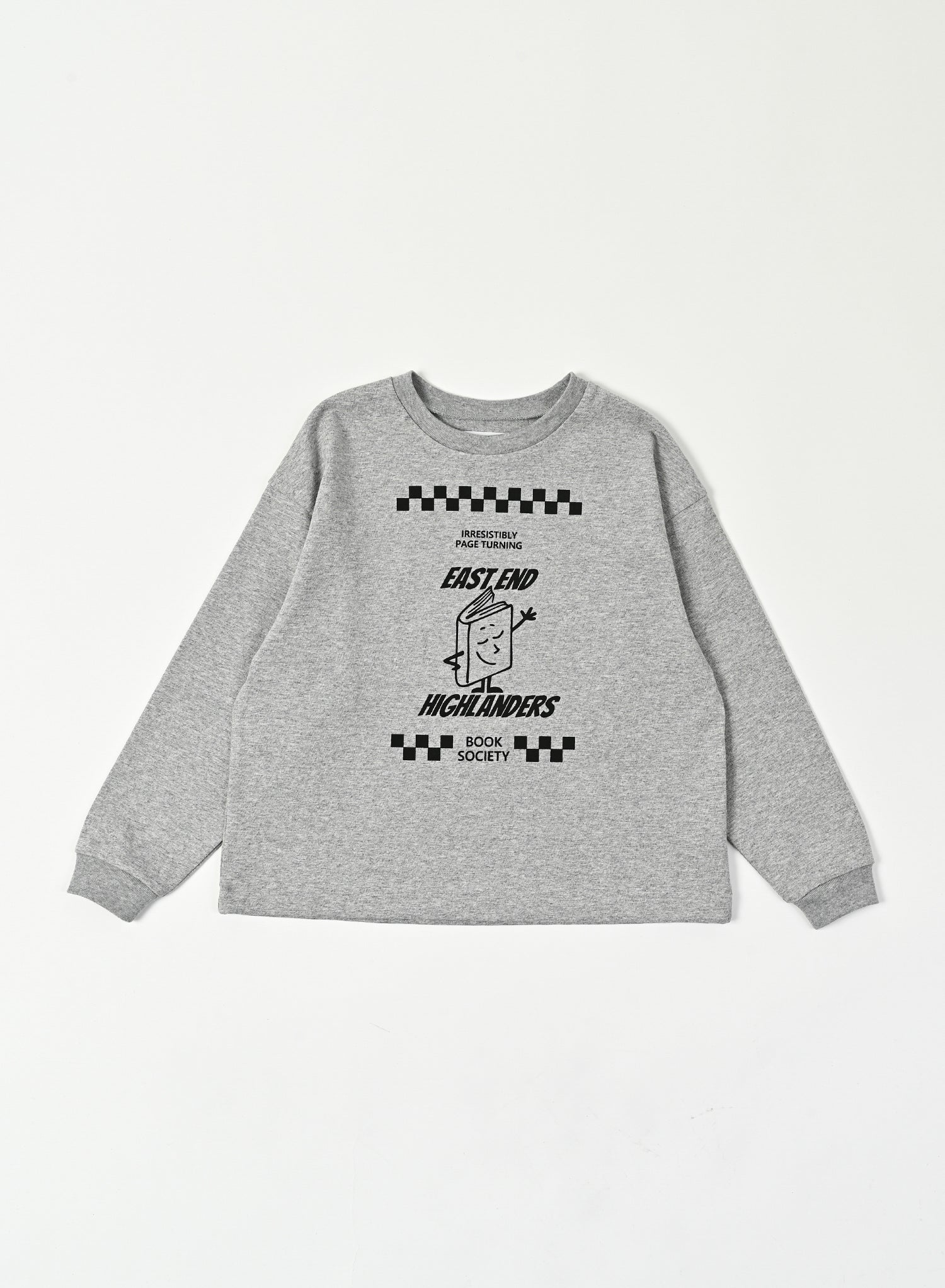 Front Print Long Sleeve Tee / Jayden Tee / Grey