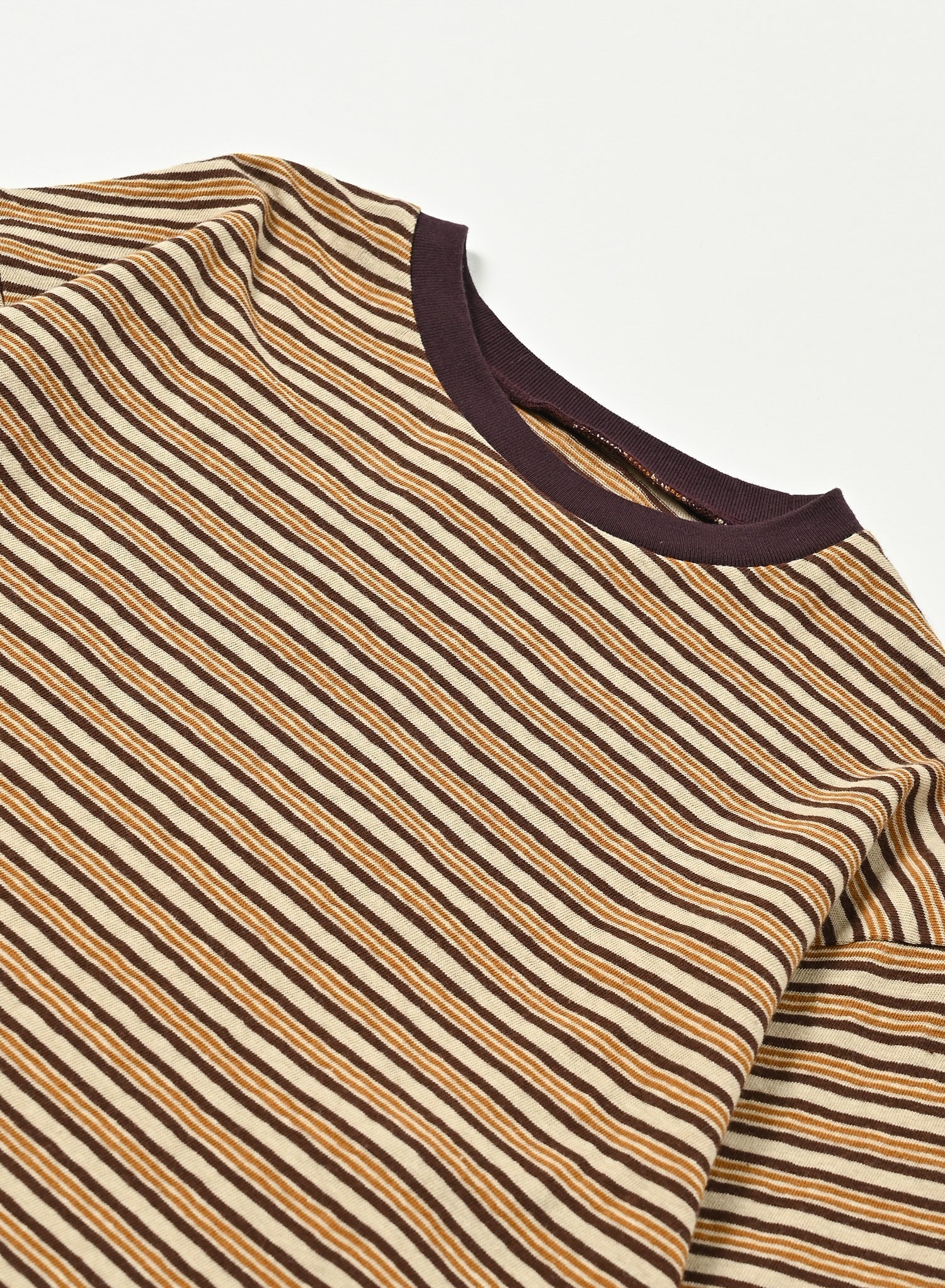 Multi Border T-shirt / Jayden Tee Multi Border / Brown