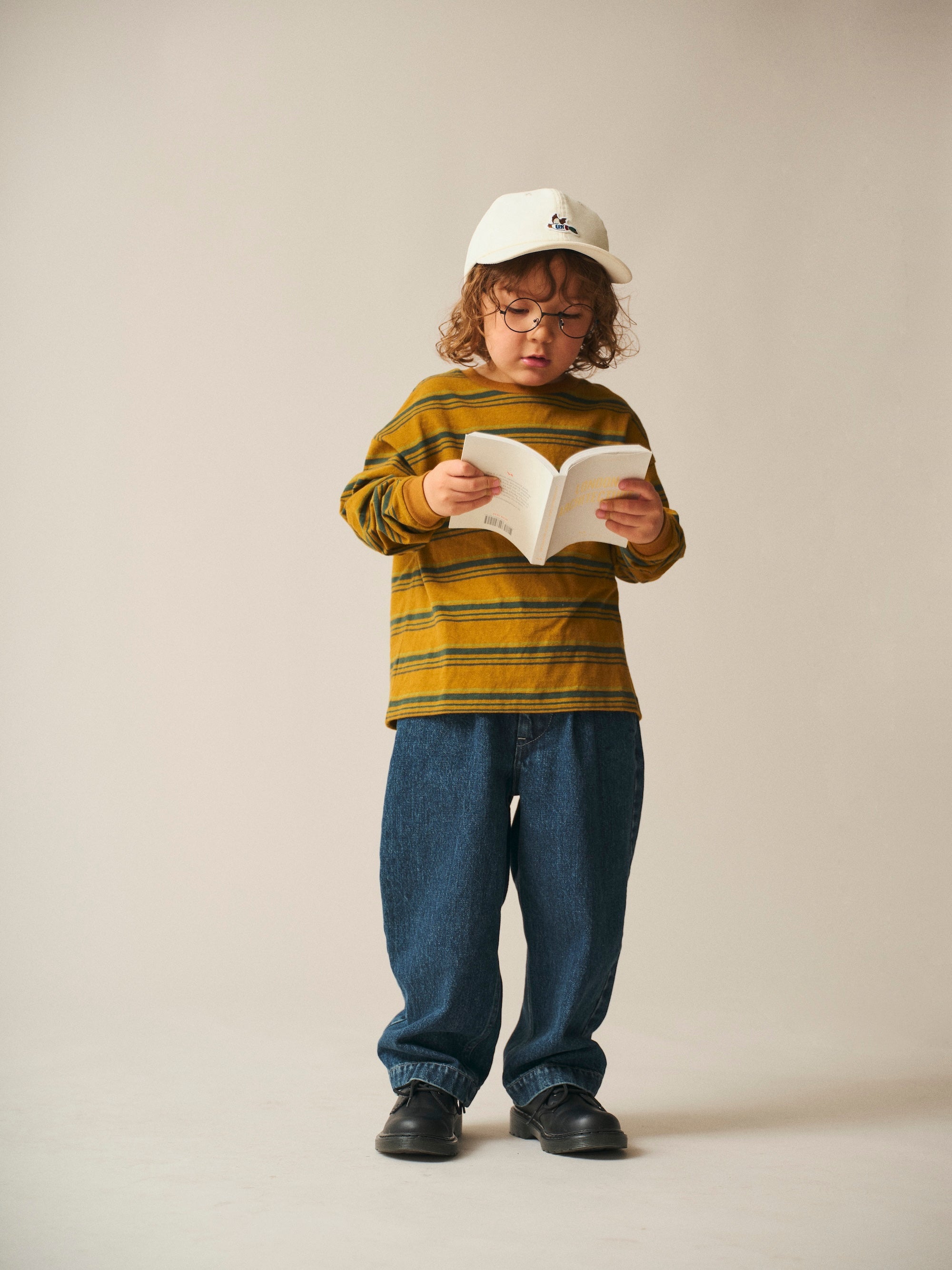 Multi Border T-shirt / Jayden Tee Multi Border / Mustard