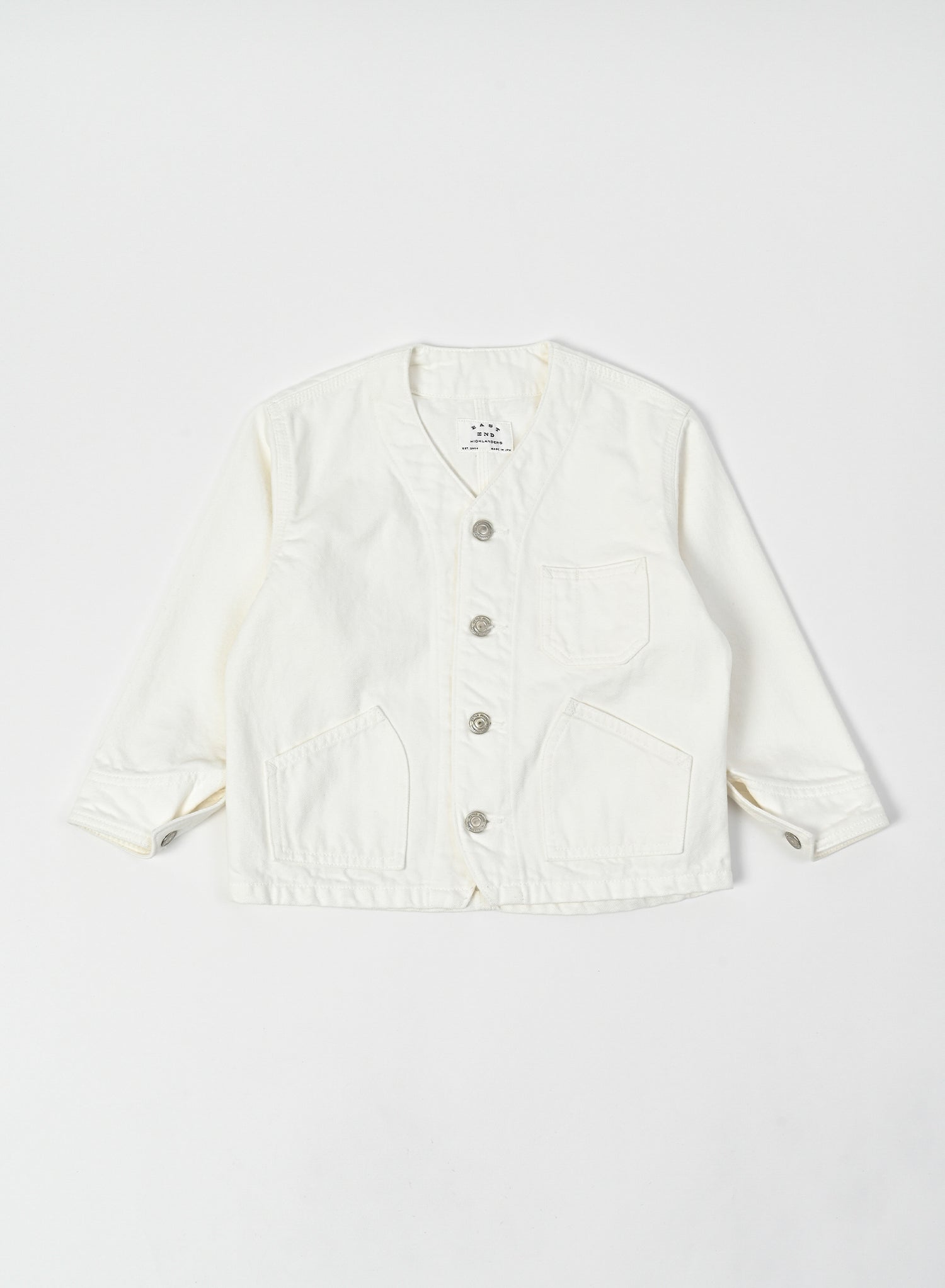 No Collar Denim Jacket | EAST END HIGHLANDERS Online store – EAST END ...