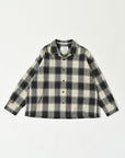 Open Collar Shirt / Logan Shirt / Beige×Grey