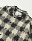 Open Collar Shirt / Logan Shirt / Beige×Grey