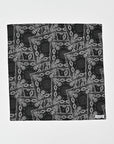 Scarf / Black  Paisley