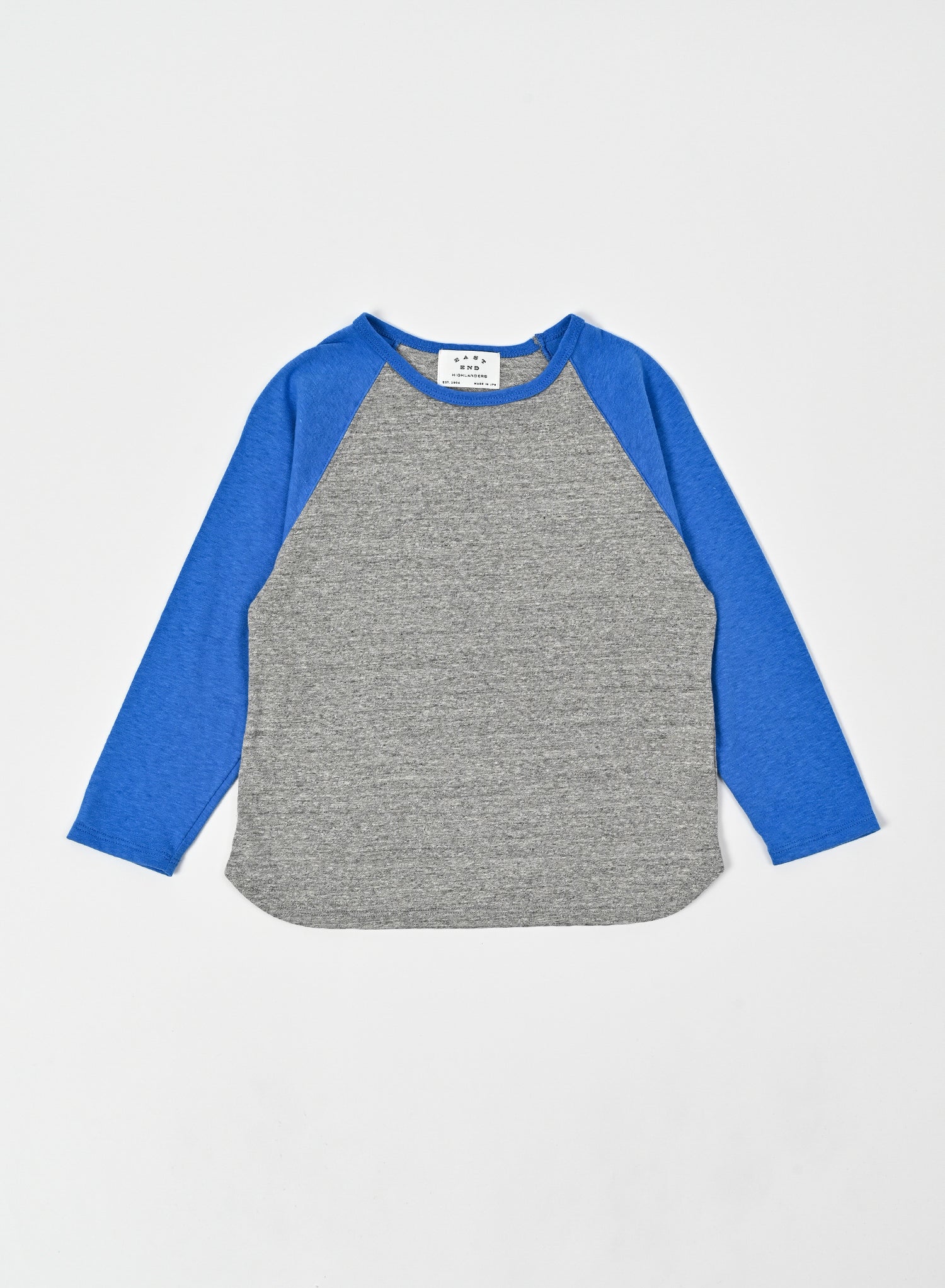 Raglan T-shirt / Blue x Grey Melange