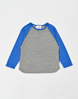 Raglan T-shirt / Blue x Grey Melange