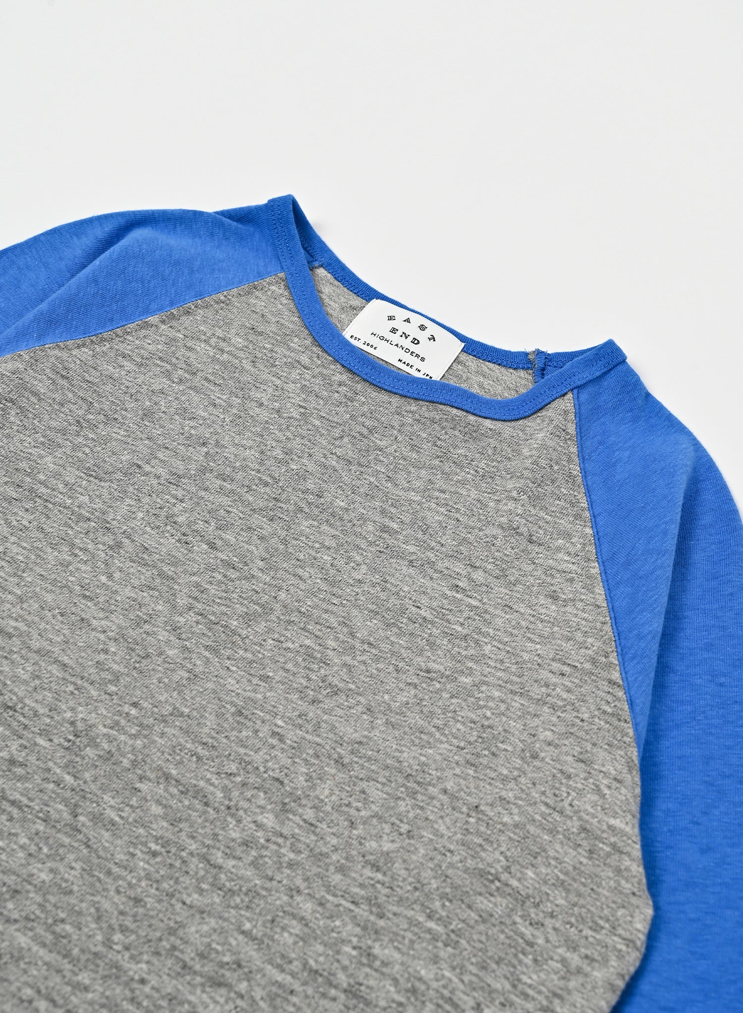 Raglan T-shirt / Blue x Grey Melange