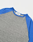 Raglan T-shirt / Blue x Grey Melange