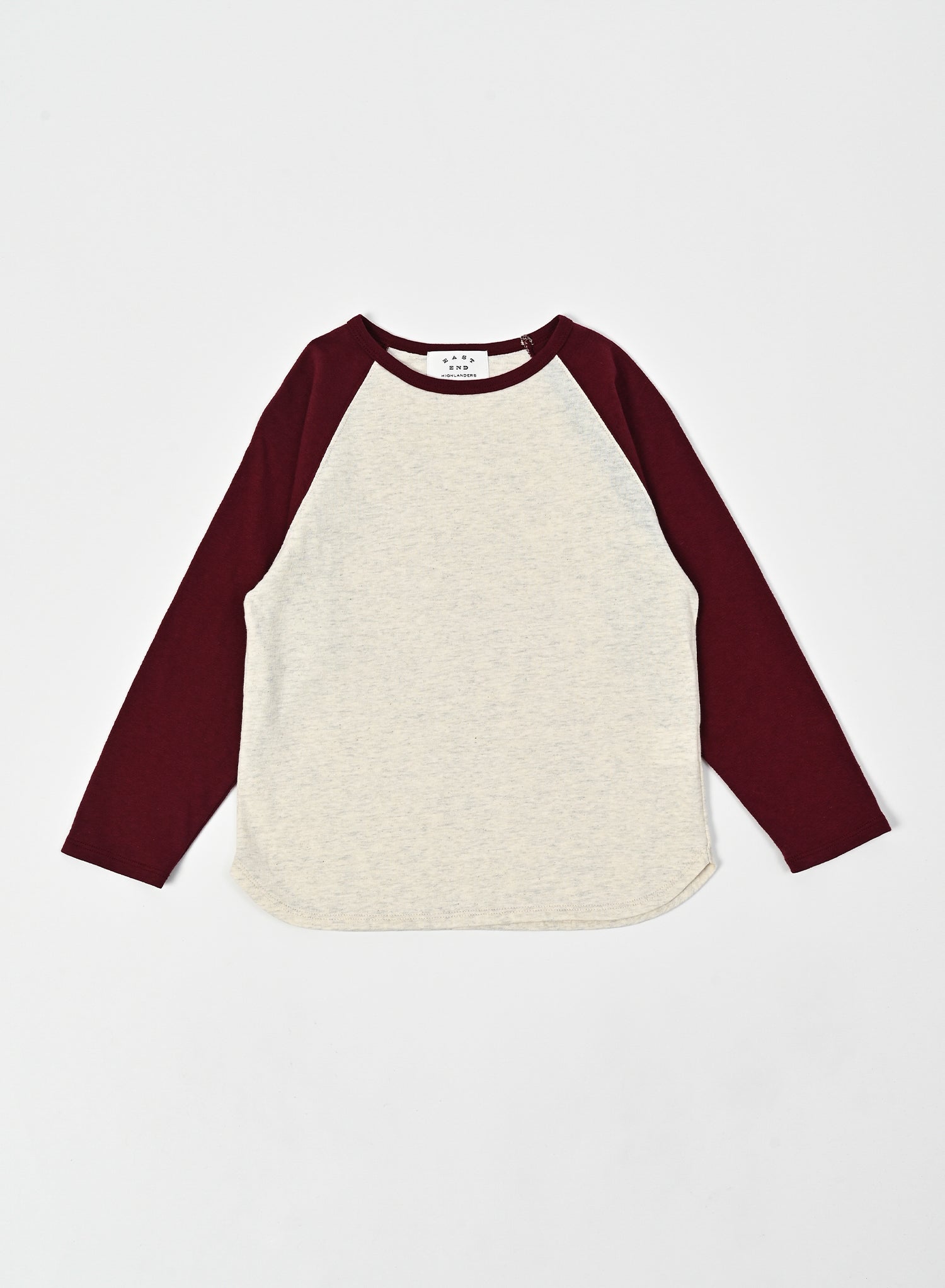 Raglan T-shirt / Burgundy x Oats