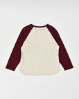 Raglan T-shirt / Burgundy x Oats
